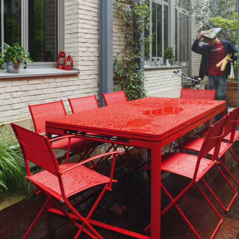 table rallonges biarritz fermob cedre