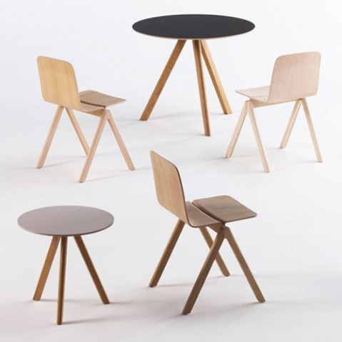 table ronde copenhague cph 20 hay gris