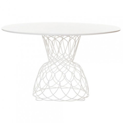 table ronde re trouve 130 emu blanc