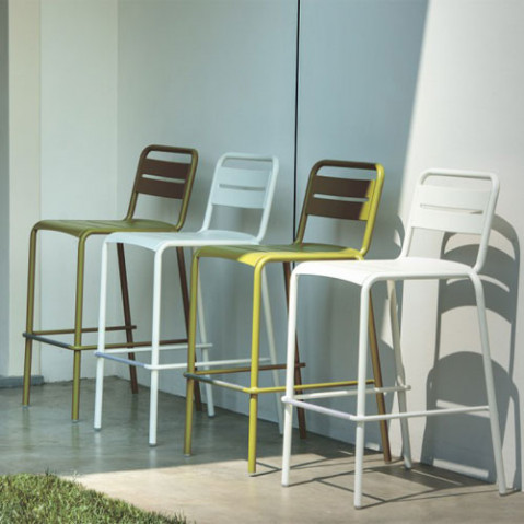 tabouret haut star emu rouge écarlate