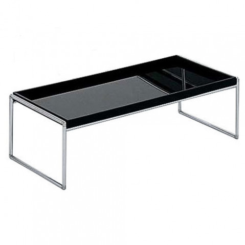 Trays Table Basse 80 x 40 cm Design Kartell Noir