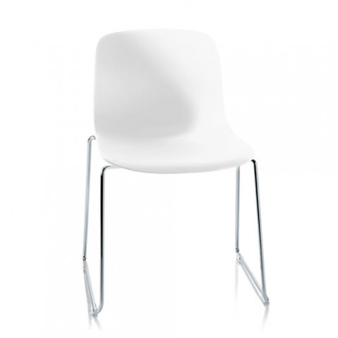 chaise troy luge magis chrome blanc