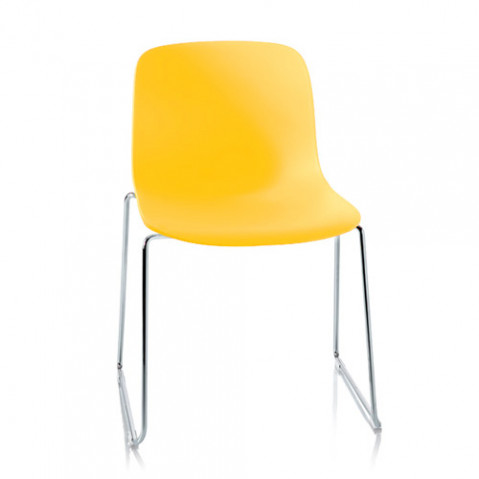 chaise troy luge magis chrome jaune