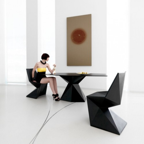 chaise vertex vondom gris