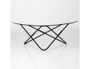 TABLE AO, Socle thermolaqué noir, Transparent de AIRBORNE